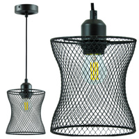 HASLO Pendel-Deckenleuchte E27 Schwarz GOLDLUX (Polux)