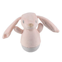 Dekorative LED-Batterieleuchte Weiß Rosa Sanico Kaninchen Goldlux