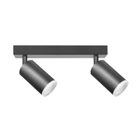 Wand- & Deckenstrahler 2x GU10 Schwarz LONDON Sanico Goldlux