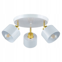 Spot Tuba Deckenleuchte Reflektor Halogen Leuchte 3x E27 Moving White Gold Elza Masterled