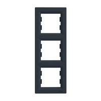 3-facher Vertikalrahmen für die Triple Asphora Steckdose Anthrazit