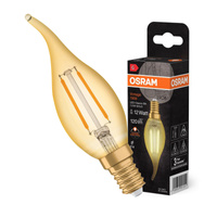 LED Dekorative Glühbirne B36 Kerze E14 1.5W = 12W 120lm 2400K Warm 300° Vintage 1906 Osram