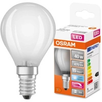 LED-Lampe E14 P45 4.8W = 40W 470lm 4000K Neutral 320° Glühfaden Dimmbar OSRAM SUPER STAR