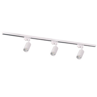 Stromschienen-Kit 1-Phasen-Schiene + 3x GU10 Reflektor Weiß PARIS Sanico Goldlux