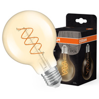 Dekorative LED-Lampe G80 Sphere E27 8W = 60W 806lm 2200K Warm CRI90 300° Amber Dimmbar Vintage 1906 Osram