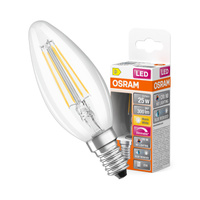 LED-Lampe B35 Kerze E14 2.2W = 25W 300lm 2700K Warm CRI90 300° Glühfaden Dimmbar SUPERSTAR PLUS CLASSIC Osram