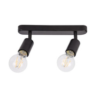 Spot Tuba Deckenleuchte Reflektor Halogenfassung 2x E27 Moving Black Eos Masterled