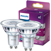 Set mit 2x LED-Halogenlampen GU10 PAR16 3,5W = 35W 255lm 2700K Warm 36° PHILIPS