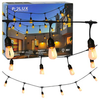 Dekorative GARTENGIRLANDE 5,6m 10xE27 Filament 6W GOLDLUX (Polux)