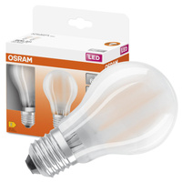 2x LED Lampen E27 A60 7W = 60W 806lm 4000K Neutral 300° Filament OSRAM STAR