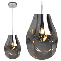 Glas-Deckenhängelampe KIMBERLY CHROME Chrom 1xE27 GOLDLUX (Polux)