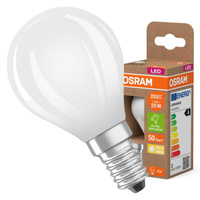 LED-Lampe P45 Ball E14 1.2W = 25W 255lm 2700K Warm 330° 213lm/W CLASSIC ENERGY EFFICIENCY Osram