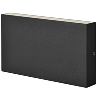 LED-Gartenwandleuchte oben und unten schwarz 11W 2 x 450lm IP44 rechteckig CHICAGO GOLDLUX (Polux)