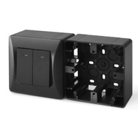 Aufputz-Elektrokasten Schwarz BINERA VIDEX
