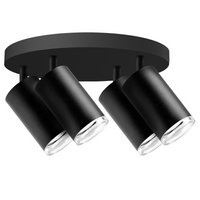 Spotlight Verstellbar 4x GU10 Schwarz IP44 TURYN Sanico Goldlux