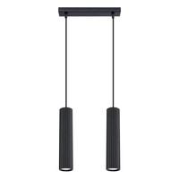 Decke Hängelampe Tuba Spot 2x GU10 Schwarz Carbon Deep Space SL.1574 Sollux