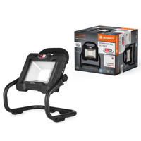 LED-Flutlicht Reflektor 15W 1300lm 6500K Cold Dimmbar Wiederaufladbar mit Schwenkkopf Schwarz Arbeitsleuchten Ledvance