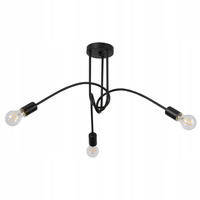 Kronleuchter Decke Pendelleuchte Dekorative 3x E27 Schwarz Nido Masterled