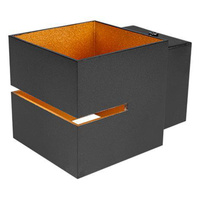 Wandsteckdose Aufbaulampe G9 Schwarz Gold Costa Masterled