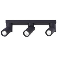Wandanbau Aufbaulampe Beweglich 3x GU10 Mattschwarz Rita Masterled