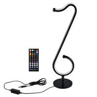 LED Dekorative Tischlampe 15W Schwarz Dimmbar Hinweis Sanico Goldlux