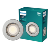 Einbauleuchte LED GU10 Fix Aluminium Rund Nickel Peridot Philips