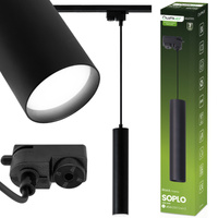 Hängelampe 29cm Reflektor GU10 LED SOPLO Schwarz LUMILED