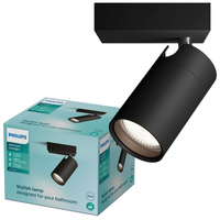 Wandleuchte GU10 Wandleuchte IP44 Schwarz Kosipo Philips