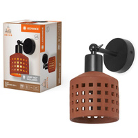 Dekorative Wandleuchte Anbauleuchte E27 Braun Dekor Ledvance Wandleuchte