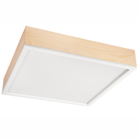 Plafond LED-Deckenleuchte SANTIAGO 4xE27 Quadratisch aus Holz LD-PD-9.6 Lamkur