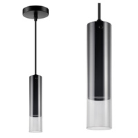 Decke Pendelleuchte Überhang GU10 Schwarz SMOKY Sanico Goldlux