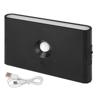 LED Wiederaufladbare Lampe 1W 170lm 3000/4000/6500K CCT 180° mit Bewegungssensor Dimmbar Schwarz Wolf Masterled