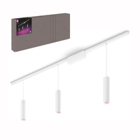 Perifo Lighting Rail Kit 1.5m + 3x LED Pendelleuchte 15.6W CCT RGB Philips HUE Bluetooth Weiß