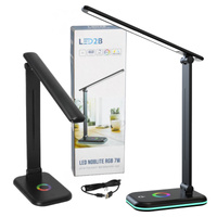 LED 7W 460lm CCT 120° Wiederaufladbare Schreibtischlampe Schwarz Noblite Kobi