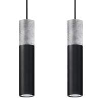 LED-Hänge-Deckenleuchte BORGIO 2xGU10 Schwarz SOLLUX