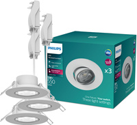 3x LED-Einbauleuchte 5W 550lm 4000lm Neutral Neutral Moving Round White Dimmbar 3-STEP SceneSwitch Cilantro Philips