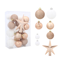 Christbaumschmuck-Set WEISS/GOLD 22tlg