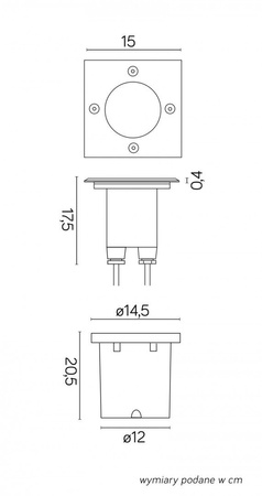 Bodeneinbauleuchte GU10 Mix 6725 D Quadratisch IP67 Su-Ma