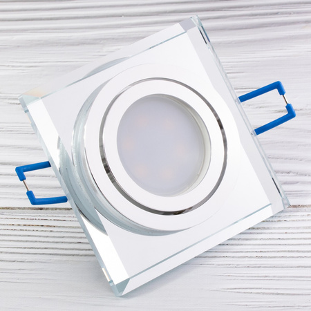 Glas-Einbaustrahler GU10, MR16 Einbauspot HALOGEN Quadrat beweglich ARIAN LUMILED