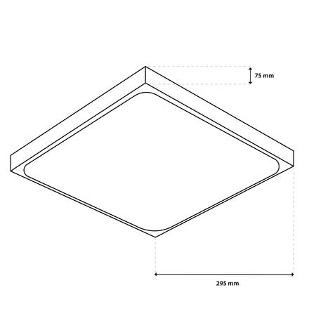 LED-Deckensegel 2x E27 DUALIO Quadratisch IP44 30cm LUMILED