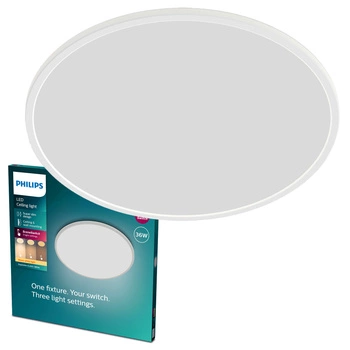 Aufbau LED Deckenleuchten SUPERSLIM 36W 2700K 55cm Dimmbar Weiß PHILIPS