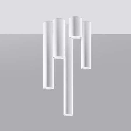 Aufbaustrahler LAGOS GU10 Halogen Spot Tuba 40cm Weiß SOLLUX