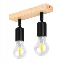 Spot Tuba Deckenleuchte Reflektor Halogenfassung 2x E27 Moving Black Brown Eos Masterled