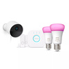 Secure Camera WCA E27 Set + 2x Kontaktsensor + 2x weiße und farbige Ambiance E27 Philips Hue Glühbirnen