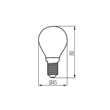 LED-Glühbirne E14 Edison G45 3.8W = 60W 806lm 4000K Neutral Clear XLEDEX Filament Kanlux