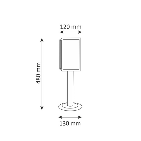 Malmo Garten-Stehleuchte für LED E27 Höhe 48 cm Graphit – GOLDLUX (Polux)