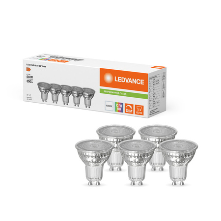 LED Lampen 5x PAR16 GU10 4.5W = 50W 350lm 4000lm Neutralweiß 36° DIMMABLE LEDVANCE