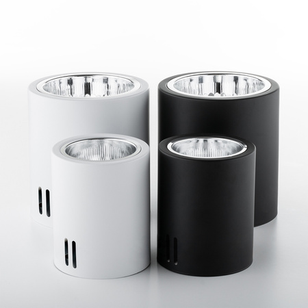 Aufbauleuchte E27, Aufbauspot Runde Tube Weiß Fest APUS 10 LUMILED