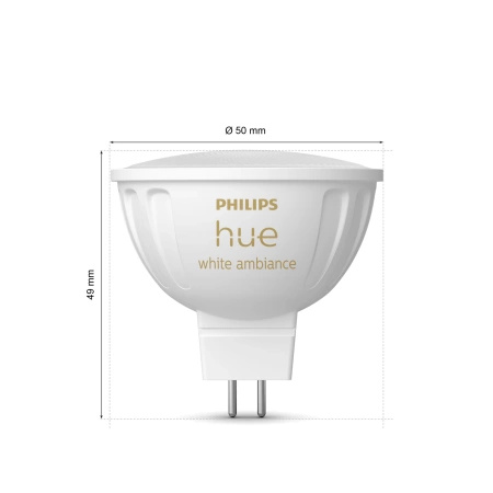 LED MR16 5.1W CCT PHILIPS HUE Weißes Ambiente Bluetooth Zigbee Glühbirne