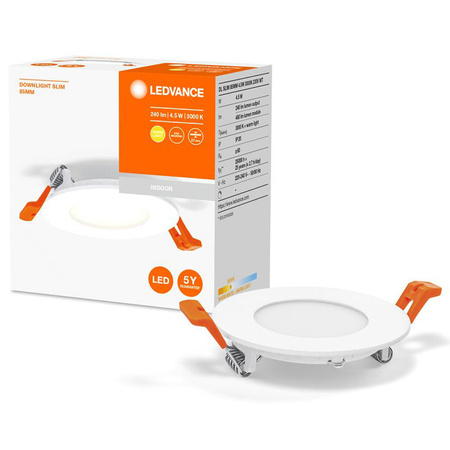 LED-Panel-Deckeneinbauleuchte DOWNLIGHT SLIM 4,5W 240lm 3000K Warm 8,5 cm LEDVANCE